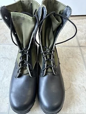 US Army OD Canvas Jungle Boots Size 8 R Unworn Condition • $31