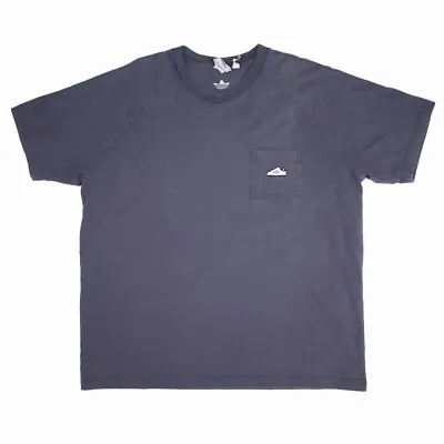 Adidas Embroided Shoe Pocket Navy X-Large T-Shirt Used Vintage • $30