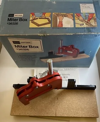 LIGHLTY USED Vintage No. 36326 Sears CRAFTSMAN Miter Box ORIGINAL PACKAGING! • $24.99