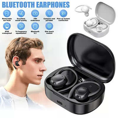 Wireless Bluetooth Earphones Headphones Sport Gym Earbuds With Mic Sweatproof AU • $22.99