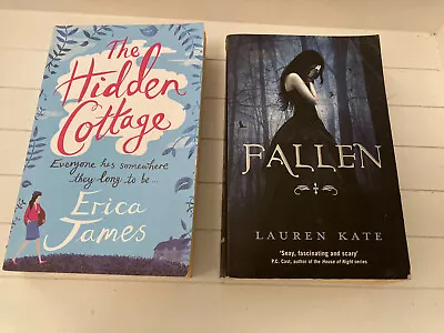 The Hidden Cottage-Erica James & Fallen- Lauren Kate Paperbacks • £3.50