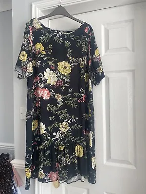 £6 • Buy Black George Size 14 Floral Midi Dress