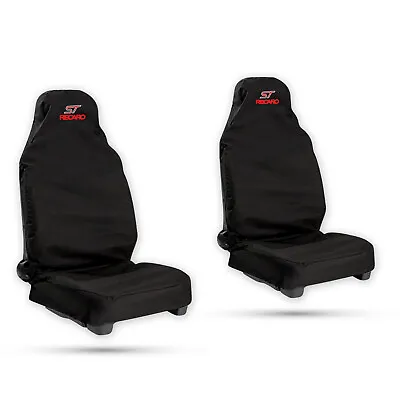 For Ford Focus ST MK2 MK3 1+1 Recaro Bucket Seat Cover Red Waterproof Black • $86.15