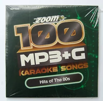 Zoom Karaoke MP3+G On DVD-ROM Disc - Hits Of The 80s - 100 Karaoke Songs • £6.95