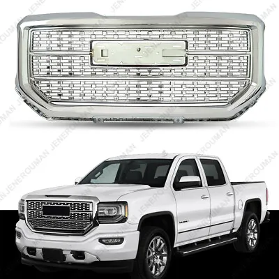 Front Grill For 16-18 GMC Sierra 1500 SLT SLE Chrome Upper Grille 2019 Limited • $135.99