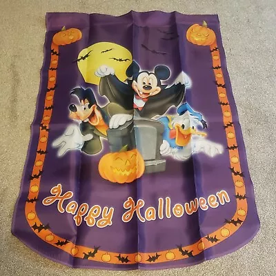 Disney Mickey Mouse Happy Halloween Garden Flag Hamilton Collection Donald Goofy • $29.95