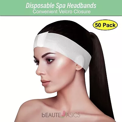50 Pcs Disposable Spa Headband With Closure For Medcal Skin Care (AH1060x1) • $13.99