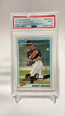 2010 Bowman Manny Machado 1st Card PSA 9 • $0.99