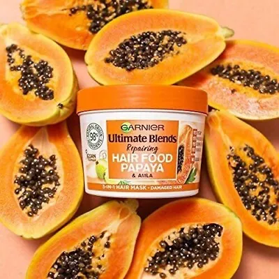 Garnier Ultimate Blends Hair Food Papaya 3 In 1 Repairing Hair Mask Conditionin • £6.95