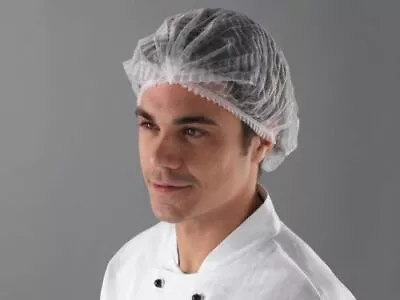  Disposable Mob Caps Elasticated Hair Nets Healthcare Tanning Food  Catering  • £0.99