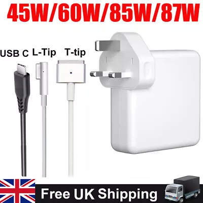 AC Power Adapter Charger For Macbook Air Pro 11  13  15  17  USB C/ L /T Tip • £13.99