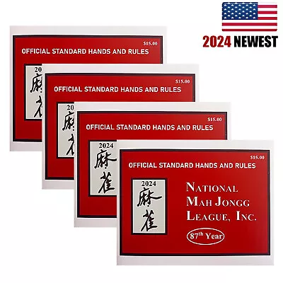 🔥NEWEST 2024 MahJong Card National League Mah Jongg Large Size Rule Score Cards • $7.99