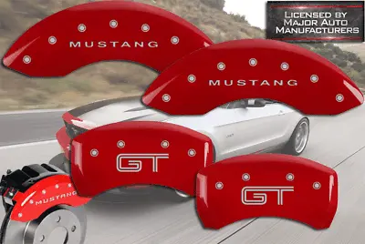 2005-2009 Ford  Mustang GT  Base Front + Rear Red MGP Brake Disc Caliper Covers • $289