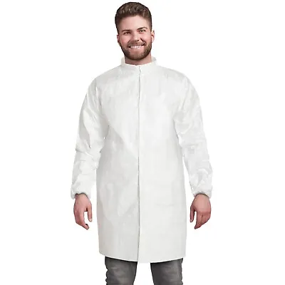 Disposable Lab Coat XX-Large. Pack Of 10 White Disposable Lab Coats For Adults • $29.95