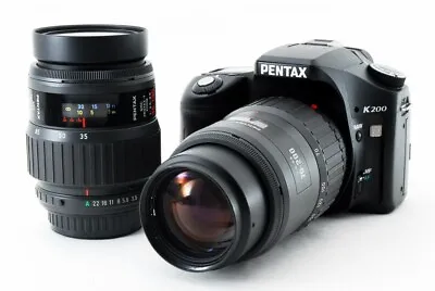 Pentax K200D 10.2MP 35-135/70-200mm Lens Set [Exc W/8GB SD CardStrap [13] • $525.94