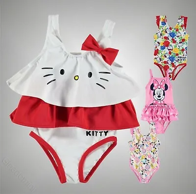 £10.95 • Buy Baby Girl Character 2 Layers Of Frills Swim Suit Swimwear Sizes 0-24 Mnth