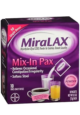 Miralax Single Dose Packet Power 10 Ct • $28.49