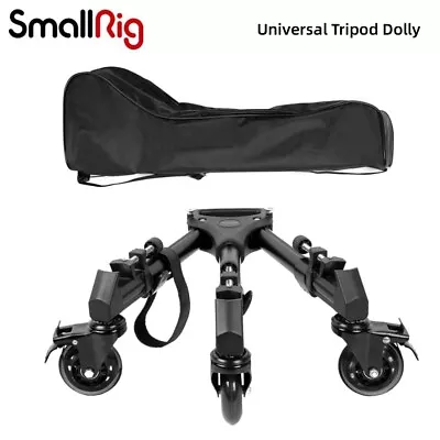 SmallRig Foldable Tripod Dolly Heavy Duty W/ 3 Rubber Wheels 15kg Load Capacity • £69.90