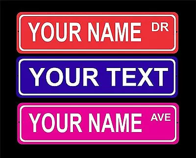 Custom Personalized Indoor/outdoor Aluminum Novelty Street Sign/door Plaque 3x12 • $11