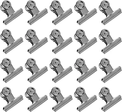 20 Pack Large Metal Hinge Clips 2 Inch Bull Binder Paper Clips Clamps File Clam • $15.36