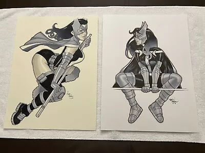 Mario Chavez HUNTRESS Original Comic Art Sketches - LOT Of 2: VG Condition !  • $181.55