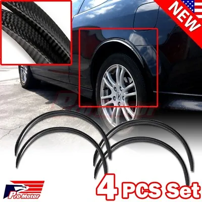 4 X 21  Matte Black Carbon Fiber Flexible Fender Flares Lip Trim Protective 2019 • $24.50