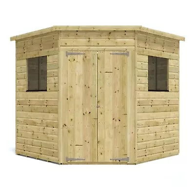 Project Timber Corner Wood Garden Shed Pent Workshop Outdoor Storage T&G  7 X 7 • £823