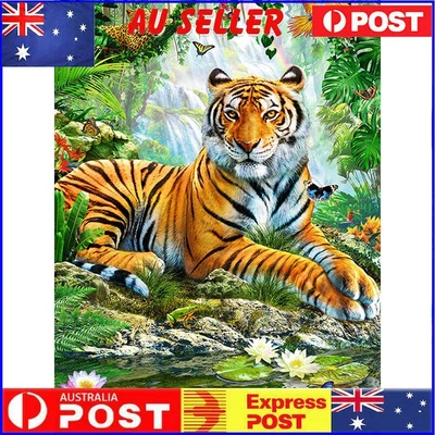 $9.89 • Buy 5D DIY Full Drill Diamond Painting Forest Tiger Cross Stitch Embroidery Rhinesto