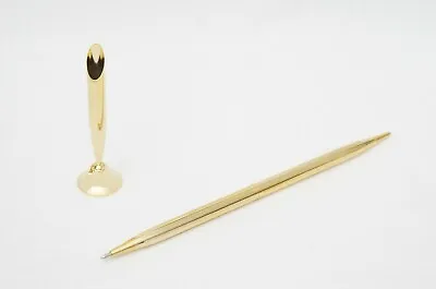 Gold Metal Twist Ballpoint Pen W/ 0.3' Gold Funnel High Quality For Pen Stand • $19.99