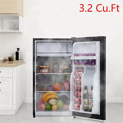 3.2 Cu.Ft Mini Fridge With Freezer Single Reversible Door Compact Refrigerator • $209.99