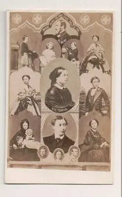 Vintage CDV Montage Of Queen Victoria Of Great Britain & The Royal Family  • $29.99