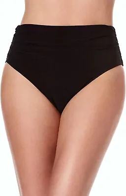 MAGICSUIT 8 Bottoms Jersey Brief W/ Shirring Swim Black NWT $78 • $40