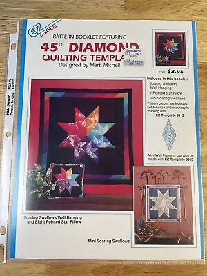 45 Degree Diamond - Quilting Template - EZ Quilting - 9325 By Marti Michell • $6