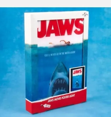 Fizz Creations A4 Jaws Movie Poster Framed With Backlight Mint New Condition  • £12.99