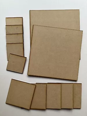 Square Wooden MDF Art Boards In Various Sizes • £15.99