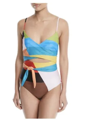 Mara Hoffman Isolade Wrap One Piece Medium Swimsuit • $99
