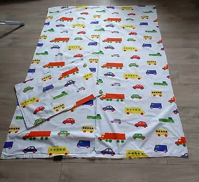 Vintage Marimekko Bo Boo Car And Trucks Cotton Duvet Cover Pillow Case • $95