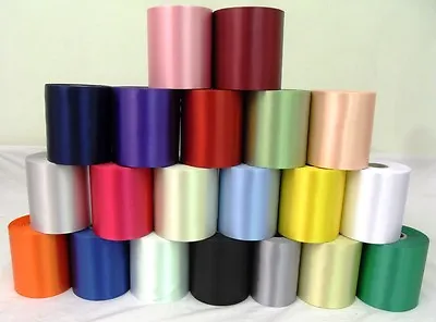 Top Quality Plain Polyester Ribbon 100mm Wide Choice Of Colours  • £1.99