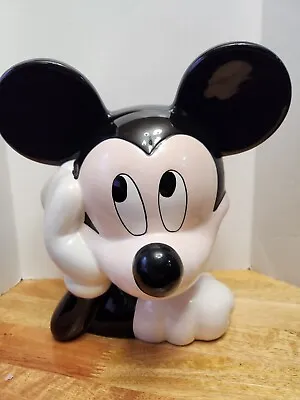 Vtn 1990s Disney Treasure Craft Mickey Mouse Unlimited Ceramic Cookie Jar 9 X9 • $39.99