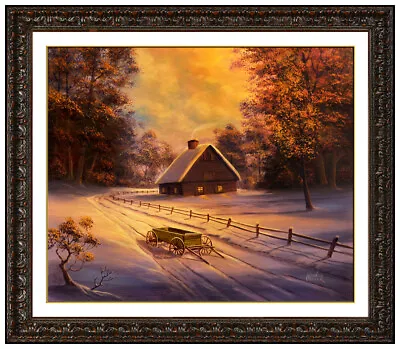 Maurice Meyer Original Oil Painting On Canvas Winter Landscape Signed Framed Art • $1595