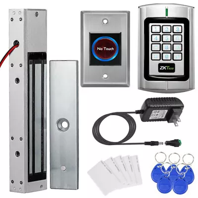 Door Access Control System Zkteco Infrared Switch Magnetic Lock Access Card KIT • £169.99