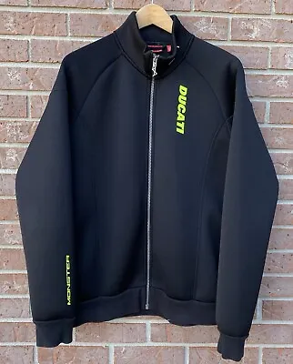 Puma Ducati Monster Motorcycle Poly Foam Full Zip Jacket Neon Black Mens Large • $45