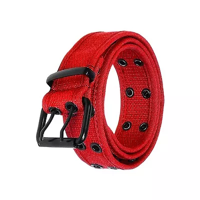 Gelante Canvas 2 Holes Double Rows Grommet Hole Belt Fabric Military Web Belt • $6.49