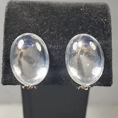 Vintage Les Bernard Clip On Earrings Silver Tone Mid Century Modernist Boho 1  • $24.99