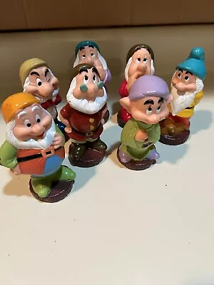 Vintage Disney Snow White  Seven 7 Dwarfs Dwarves Squeeze Toys Full Set • $29.60