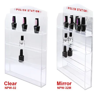 Acrylic Nail Polish Wall Rack Display (Holds 32 60 72 Or 96 Bottles) Mirror • $44.99