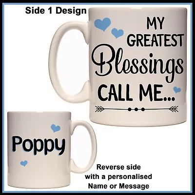 Personalised My Greatest Blessings Call Me Poppy Mug - Birthday Gift Grandpa Pa • $20