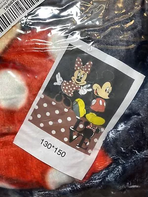 Mickey And Minnie Mouse Fleece Soft Throw Cozy Lightweight Blanket 50x40” New • $30