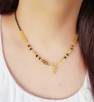 $26.16 • Buy Bollywood Traditional Mangalsutra Beaded Chain Ethnic Jewelry Indian Women Lady