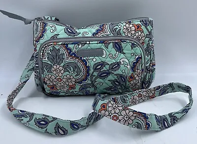 Vera Bradley Little Hipster Women Handbag Multi Fan Flower Quilted Crossbody Bag • $47.98